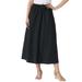 Plus Size Women's Drawstring Denim Skirt by Woman Within in Black (Size 12 W)