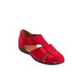 Extra Wide Width Women's The Cheryl Flat by Comfortview in Red (Size 8 WW)