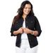 Plus Size Women's Essential Denim Jacket by Roaman's in Black (Size 44 W)