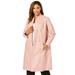 Plus Size Women's Leather Swing Coat by Jessica London in Soft Blush (Size 28) Leather Jacket