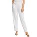 Plus Size Women's Stretch Knit Crepe Straight Leg Pants by Jessica London in White (Size 28 W) Stretch Trousers