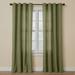 Wide Width Poly Cotton Canvas Grommet Panel by BrylaneHome in Sage (Size 48" W 84" L) Window Curtain Drape