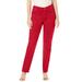 Plus Size Women's Classic Cotton Denim Straight-Leg Jean by Jessica London in Classic Red (Size 14) 100% Cotton