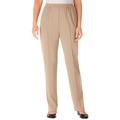 Plus Size Women's Elastic-Waist Soft Knit Pant by Woman Within in New Khaki (Size 12 WP)