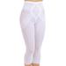 Plus Size Women's Shapette Capri Pant Liner w/ Contour Bands by Rago in White (Size 7X)