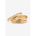 Women's Goldtone Hammered 3-Piece Bracelet Set (11mm), 8.5" by PalmBeach Jewelry in Gold