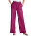 Plus Size Women's 7-Day Knit Wide-Leg Pant by Woman Within in Raspberry (Size 4X)