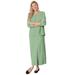 Plus Size Women's Lettuce Trim Knit Jacket Dress by Woman Within in Sage (Size 26/28)