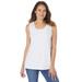 Plus Size Women's Beaded Tank Top by Woman Within in White (Size 6X)