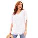 Plus Size Women's Harborview Eyelet Top by Catherines in White (Size 1X)