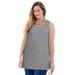 Plus Size Women's Suprema® Tank by Catherines in Heather Grey (Size 0X)