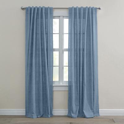 Wide Width Poly Cotton Canvas Back-Tab Panel by BrylaneHome in Carolina Blue (Size 48