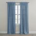 Wide Width Poly Cotton Canvas Back-Tab Panel by BrylaneHome in Carolina Blue (Size 48" W 45" L) Window Curtain