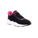 Extra Wide Width Women's Stability Strive Walking Shoe Sneaker by Propet in Black Hot Pink (Size 10 WW)