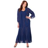 Plus Size Women's Masquerade Beaded Dress Set by Catherines in Mariner Navy (Size 20 W)