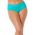 Plus Size Women's Mid-Rise Full Coverage Swim Brief by Swimsuits For All in Happy Turq (Size 10)