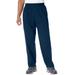 Men's Big & Tall Lightweight Jersey Open Bottom Sweatpants by KingSize in Navy (Size 7XL)