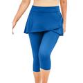 Plus Size Women's Skirted Swim Capri Pant by Swim 365 in Dream Blue (Size 34) Swimsuit Bottoms