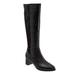 Women's Kirby Wc Wide Calf Boot by Trotters in Black Croco (Size 8 M)