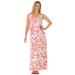 Plus Size Women's Layered Popover Maxi Dress by Woman Within in Light Ruby Floral (Size 2X)