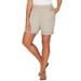 Plus Size Women's Stretch Knit Waist Cargo Short by Catherines in Chai Latte (Size 1X)