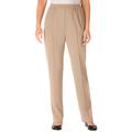 Plus Size Women's Elastic-Waist Soft Knit Pant by Woman Within in New Khaki (Size 36 T)