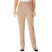 Plus Size Women's Elastic-Waist Soft Knit Pant by Woman Within in New Khaki (Size 36 T)