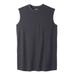 Men's Big & Tall Shrink-Less™ Lightweight Muscle T-Shirt by KingSize in Heather Charcoal (Size 8XL)