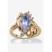 Women's Aurora Borealis Crystal Ring by Woman Within in Yellow Gold (Size 9)