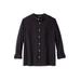 Men's Big & Tall Gauze Mandarin Collar Shirt by KingSize in Black (Size XL)