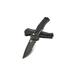 Benchmade Claymore Automatic Folding Knife 3.6in CPM-D2 Tool Steel Drop Point Blade Textured Grivory With SS Liners Black Handle 9070SBK