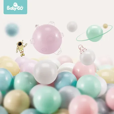 BABYGO-Boules colorées en plastique souple pour bébé jouet de bain pour enfants piscine d'eau
