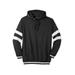 Men's Big & Tall KingSize Coaches Collection Colorblocked Pullover Hoodie by KingSize in Black (Size 4XL)