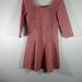 Free People Dresses | Free People Pink/Red Striped Long Slv Dress Sz L | Color: Pink/Red | Size: L