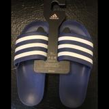 Adidas Shoes | Adidas Women Slides | Color: Blue/White | Size: Various