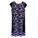 Michael Kors Dresses | Michael Kors Floral Dress. Size Large. Worn 1 Time. | Color: Black/Purple | Size: L
