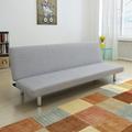 vidaXL Schlafsofa Hellgrau Polyester