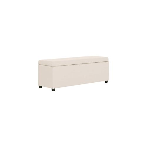 vidaXL Bank mit Staufach 116 cm Creme Polyester