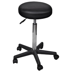 vidaXL Bürohocker Schwarz Image