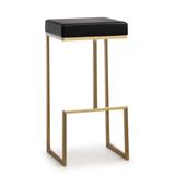 Ferra Black Gold Steel Barstool (Set of 2) - TOV Furniture TOV-K3663