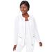 Plus Size Women's Eyelet Jacket by Jessica London in White (Size 12) Cotton Spring Summer Jean Detail