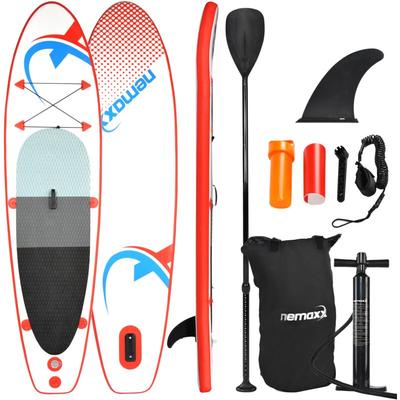 Nemaxx - PB305 Stand up Paddle Board 305x76x10cm, rot/blau - Surfbrett, Surf-Board - aufblasbar &