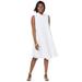 Plus Size Women's Georgette Mock Neck Dress by Jessica London in White (Size 20)