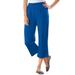 Plus Size Women's 7-Day Knit Capri by Woman Within in Deep Cobalt (Size 3X) Pants