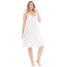 Plus Size Women's Breezy Eyelet Short Nightgown by Dreams & Co. in White (Size 14/16)