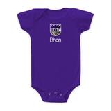 Infant Purple Sacramento Kings Personalized Team Logo Bodysuit