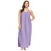 Plus Size Women's Breezy Eyelet Knit Long Nightgown by Dreams & Co. in Soft Iris (Size 18/20)