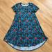 Lularoe Dresses | Lularoe Carly Dress | Color: Blue/Orange | Size: Xxs