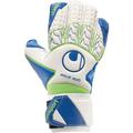 UHLSPORT Equipment - Torwarthandschuhe Aquasoft Torwarthandschuh, Größe 8 in weiß/pacific blau/fluo gr