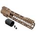 TRYBE Defense AR-15 M-LOK 9in Extra Lightweight Handguard w/ Cut-Away Rail Flat Dark Earth 9 Inch HDG9CR-FDE